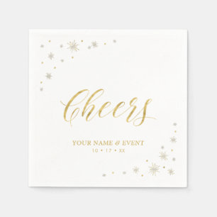 Moderne goldene Glanz- und Prost-Personalisierte-P Serviette