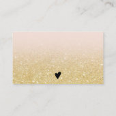 Moderne Goldene Glitzer-Rose-Ordnung Vielen Dank Visitenkarte (Rückseite)