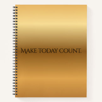 Moderne goldene Gradienten-Motivations-Personalisi Notizblock