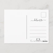 Moderne goldene grüne Hochzeit retten das Datum Postkarte (Rückseite)