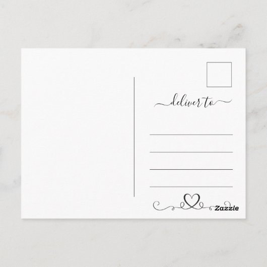 Moderne goldene grüne Hochzeit retten das Datum Postkarte (Rückseite)