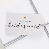 Moderne Goldene Herzen werden meine Brautjungfrau Geschenkanhänger