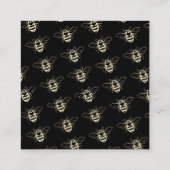 Moderne goldene Imker Quadratische Visitenkarte (Rückseite)