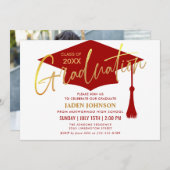 Moderne Goldene Klasse der Graduation Party 2024 Einladung (Vorne/Hinten)