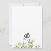 Moderne Goldene Landschaft & Klassische Grenzhochz Einladung (Rückseite)