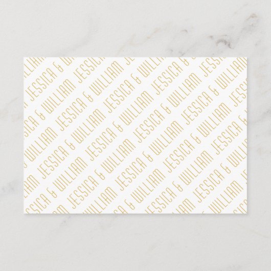 Moderne goldene Linie und sich überlappende Kreise Begleitkarte (Rückseite)