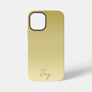 Moderne goldene Luxus-Typografie florale Wasserfar iPhone 12 Mini Hülle