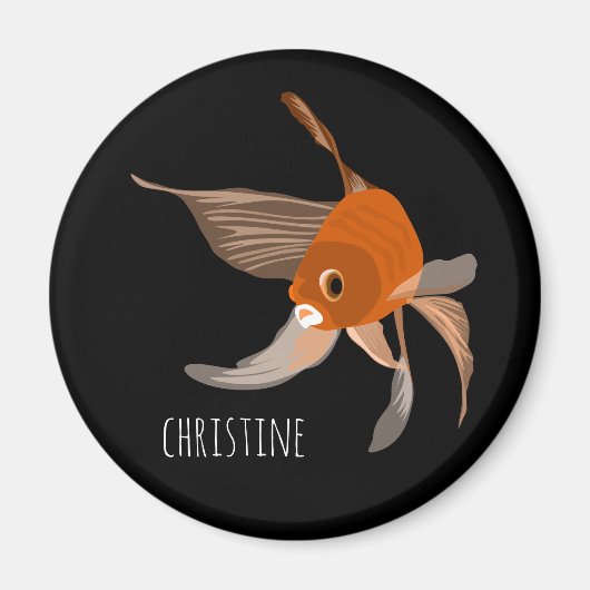 Moderne goldene minimale Illustrationsbezeichnung Magnet (Vorne)