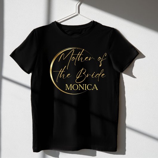Moderne goldene, minimalistische Mutter der Braut T-Shirt