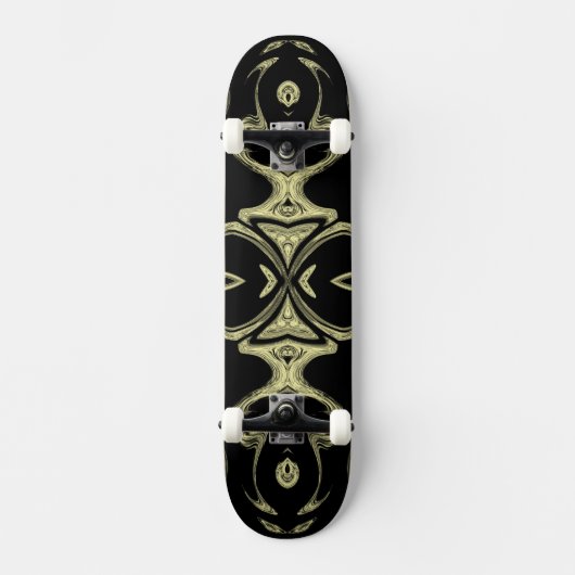 moderne goldene Modepattern Skateboard (Vorderseite)