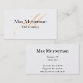 Moderne goldene Monogramm Visitenkarte (Vorne/Hinten)