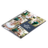 Moderne goldene Multi-Foto-Familie stilvoll Notizblock (Linke Seite)