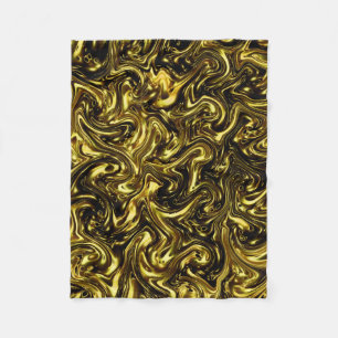 Moderne goldene Muster kurbeln Fashionart Fleecedecke