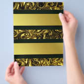 Moderne goldene Muster kurbeln Fashionart Flyer (Hand)