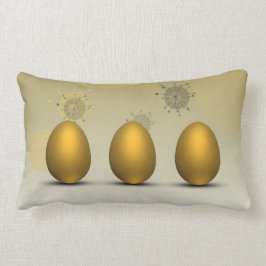 Moderne goldene Ostereier Lendenkissen