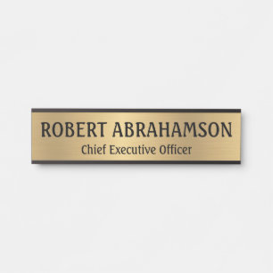 Moderne Goldene Professionelle Türschild Langname