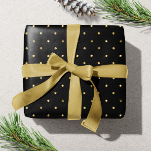 Moderne goldene Punktmuster-Weihnachtsfeiertage Geschenkpapier