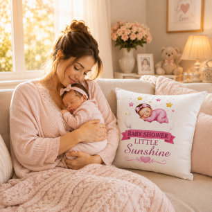 Moderne goldene rosa Sterne Kleine Sonne Baby-Part Kissen