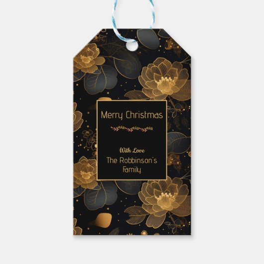 Moderne goldene Rose individuelle Name Geschenkanhänger (Vorderseite)
