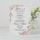 Moderne Goldene Rose Islamisches Elegantes Arabisc Folieneinladung (Stehend vorne)