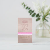 Moderne goldene Rose Lotus Visitenkarte (Stehend Vorderseite)