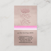 Moderne goldene Rose Lotus Visitenkarte (Rückseite)