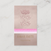 Moderne goldene Rose Lotus Visitenkarte (Vorderseite)