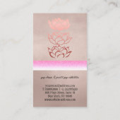 Moderne goldene Rose Lotus Visitenkarte (Rückseite)