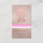 Moderne goldene Rose Lotus Visitenkarte (Vorderseite)