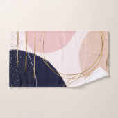 Moderne Goldene Schlaganfälle & Kreise Minimal ros Badhandtuch Set (Handtuch)