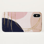 Moderne Goldene Schlaganfälle & Kreise Minimal ros Case-Mate iPhone Hülle (Rückseite (Horizontal))