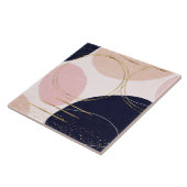 Moderne Goldene Schlaganfälle & Kreise Minimal ros Fliese (Seite)