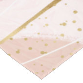 Moderne Goldene Schlaganfälle & Kreise Minimal ros Tischdecke (Schrägansicht)