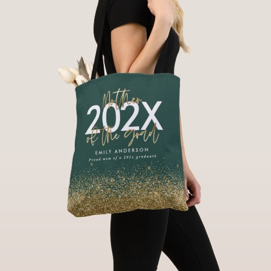 Moderne, goldene Schrift-Glitzer-Abschluss Tasche (Von Nahem)