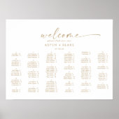 Moderne Goldene Schrift Horizontal Alphabetische S Poster (Vorne)