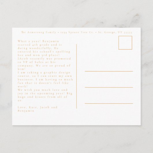 Moderne Goldene Schrift Religiöse Weihnachten 3 Fo (Rückseite)