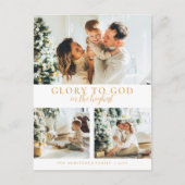 Moderne Goldene Schrift Religiöse Weihnachten 3 Fo (Vorderseite)