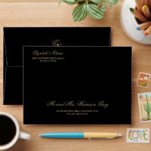 Moderne goldene schwarze elegante Hochzeit