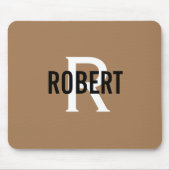 Moderne goldene schwarze Monogramm-Namen von Männe Mousepad (Vorne)