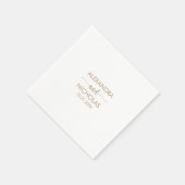 Moderne Goldene Script-Hochzeit Serviette (Ecke)