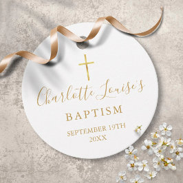 Moderne goldene Signatur Taufe Christening Geschenkanhänger