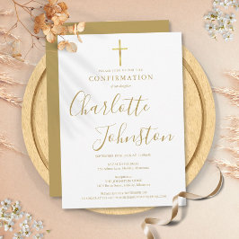 Moderne Goldene Signaturbestätigung Einladung