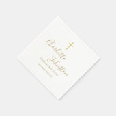 Moderne Goldene Signaturskriptbestätigung Serviette (Ecke)