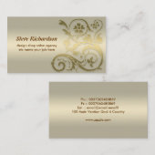 moderne goldene Steigungs-Visitenkarte Visitenkarte (Vorne/Hinten)