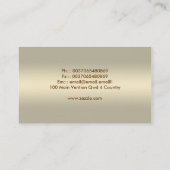 moderne goldene Steigungs-Visitenkarte Visitenkarte (Rückseite)