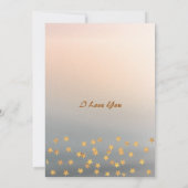 Moderne Goldene Sterne Foto Holiday Card Ankündigung (Rückseite)