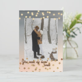 Moderne Goldene Sterne Foto Holiday Card Ankündigung