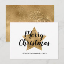Moderne goldene Sterne Frohe Weihnachten 