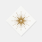 Moderne Goldene Sternenexplosion aus der Mitte des Serviette (Ecke)