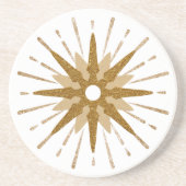 Moderne Goldene Sternexplosion des Mittelalters Getränkeuntersetzer (Vorne)